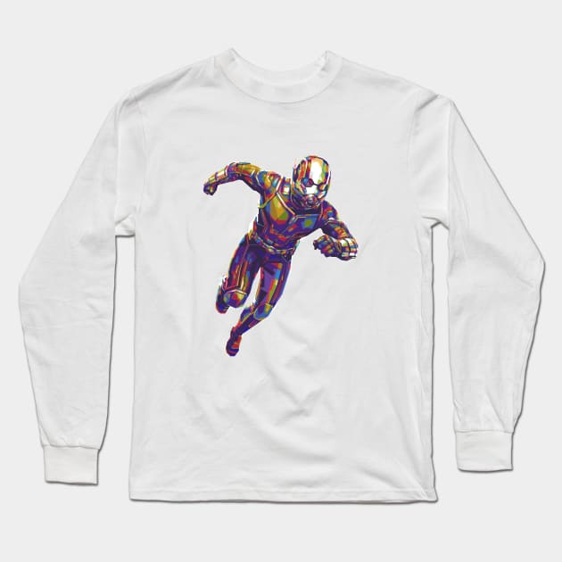 Ant Man in Action Long Sleeve T-Shirt by Paradox Studio